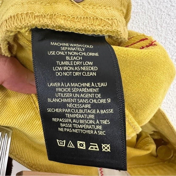 Urban Outfitters BDG Cowboy Jeans Color Pants Mustard Yellow 26 - Picture 8 of 8